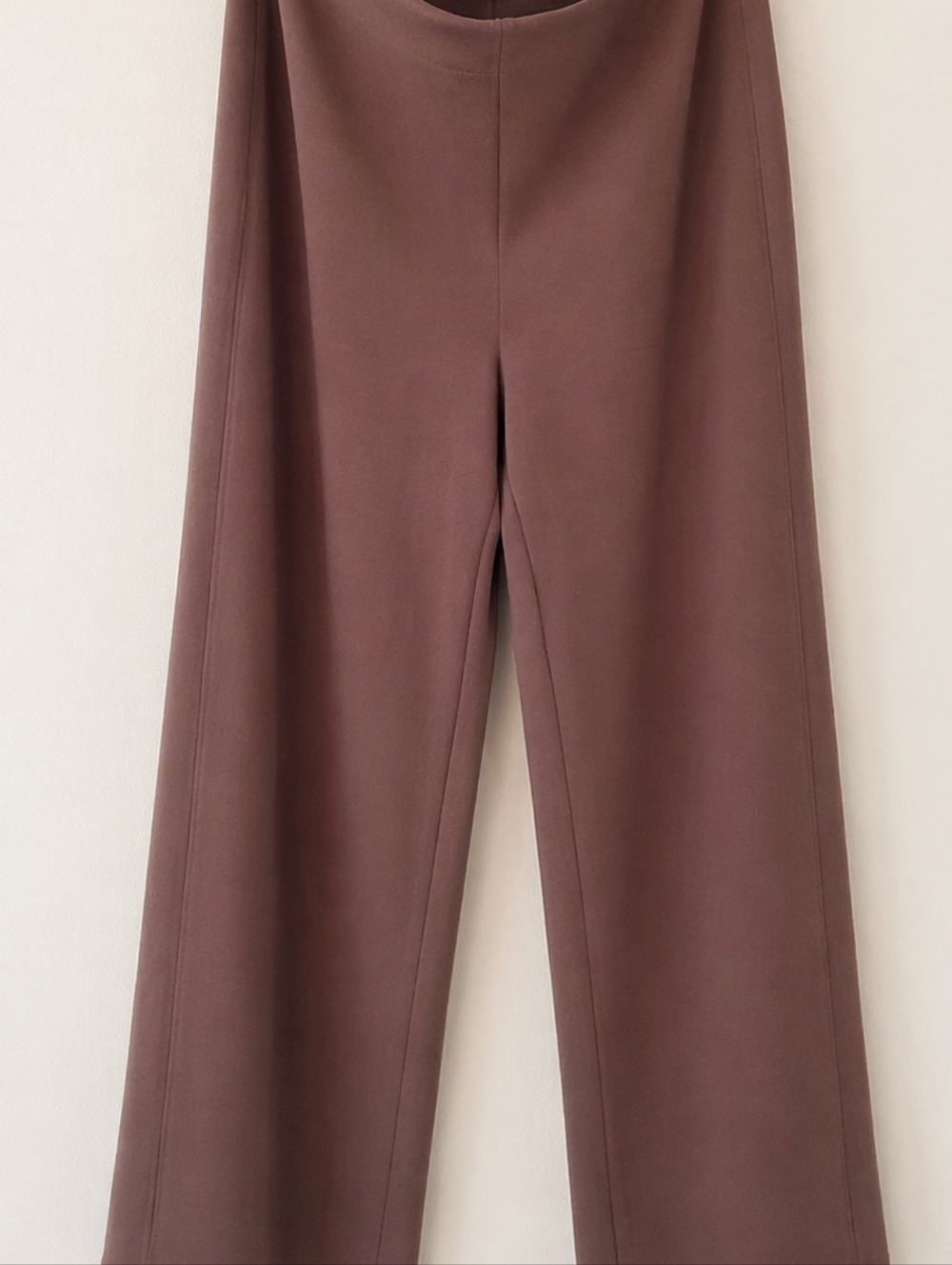 Lane Bryant 18W Wide Leg Pants Chocolate Brown Stretch Pull On Workwear Chic